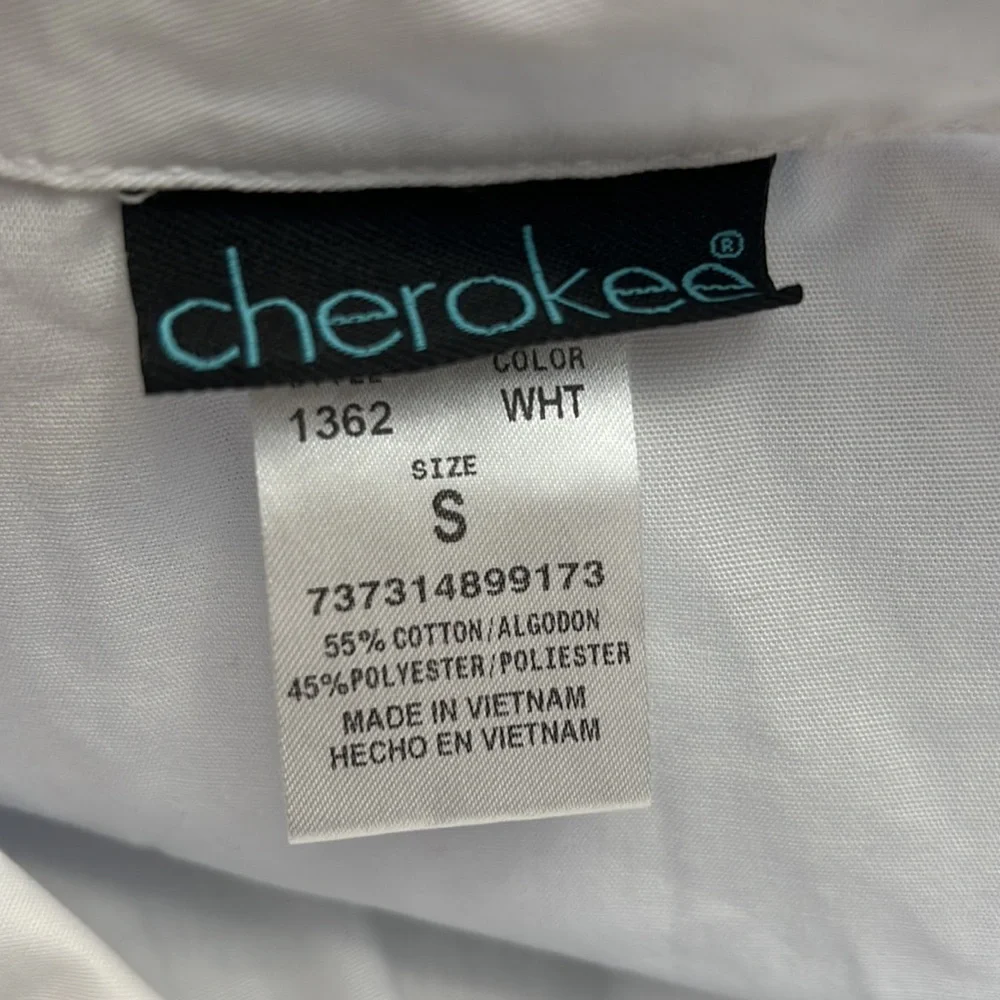 Cherokee White Button-Up Lab Coat. Size S. - Picture 2 of 7